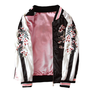 Custom <b>Lightweight</b> Satin <b>Women's</b> Varsity <b>Jacket</b> with Nylon Lining & Breathable Feature Featuring Chenille Patch & Logo - Product Image 3