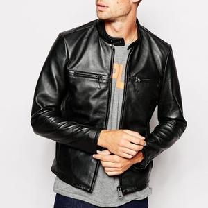 Chaqueta de Cuero para Hombre, Acabado Liso, Estilo Urbano Resistente, Aspecto Atemporal, Disponible en Longitudes Mediana y Larga - Product Image 1