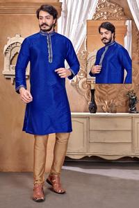 Pyjama Kurta droit indien de superbe qualité pour hommes Vêtements ethniques à la mode du Pakistan Pyjama Kurta pour hommes - Product Image 2