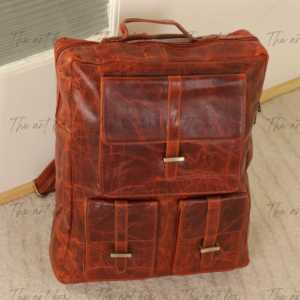 Sacs à dos pour hommes en cuir véritable vintage personnalisés avec fermeture à glissière, capacité de 30 à 40 L, qualité d'exportation 100%, sacs unisexes pour hommes et femmes - Product Image 5