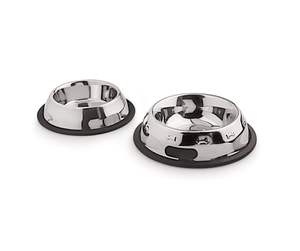 Bol de nourriture pour animaux de compagnie en acier inoxydable antidérapant avec base en caoutchouc antidérapant (bol pour nourriture et eau pour chiens et chats) - Product Image 1