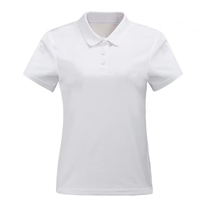 2025 tendencia única mujer gimnasio Jogger para Polo manga corta Camiseta lisa 100% poliéster antiarrugas estilo Casual para niñas - Product Image 6