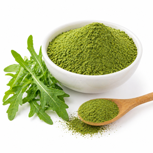 Polvo de Hoja de Rúcula Deshidratada, Extraída con Solvente, de Grado Alimenticio, a Granel |   Polvo Natural de Rocket Greens para Todas las Estaciones, Botella de 1 kg, Venta al por Mayor - Product Image 1