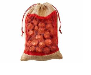 Sac d'épicerie en maille de coton biologique écologique réutilisable petite conception d'épissure Commande minimum 1000 pièces-pour le shopping - Product Image 4