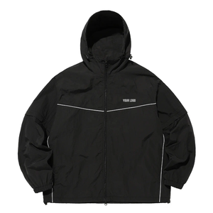 Vestes coupe-vent légères en polyester/nylon, design personnalisé avec logo, fermeture éclair debout, arrivée hivernale, style urbain - Product Image 1