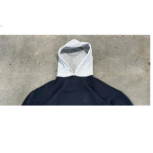 Sudadera con Capucha Extra Grande de Estilo Vintage Lavada de Alta Calidad 100% MOVATEXTILES para Hombre, Sudadera con Capucha Gruesa Desgastada para Invierno, Sudadera con Capucha Lisa al por Mayor - Product Image 5