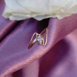 Anillo ligero de diamante Natural certificado IGI minimalista elegante moderno elegante cómodo duradero joyería de uso diario - Product Image 1