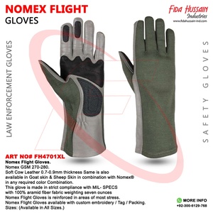 Vente chaude Nomex Flight Gloves Écran tactile en cuir de vache souple pour gants de pilote et gants en cuir d'entraînement spécial tactique - Product Image 6