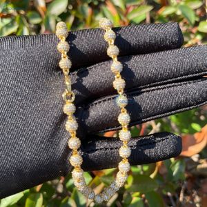 Ball Link Iced Out Chain Incoloro Moissanite Hip Hop Chain 925 Sterling Silver Collar para hombre - Product Image 5