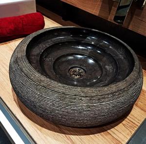 อ่างล้างหน้าหินอ่อนหินโมราแบบทันสมัยอ่างล้างหน้าสำหรับห้องน้ำหรือบ้านสำหรับใช้ในโรงแรม - Product Image 1