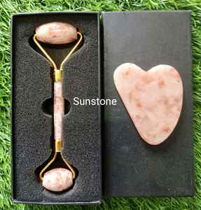 Sunstone Gua แผ่นจุดเน้นความงามดูแลสุขภาพเครื่องมือนวดสปาคริสตัลหินควอตซ์หยกธรรมชาติ - Product Image 1