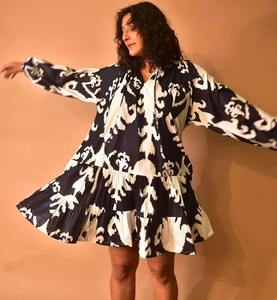 Vestido corto de algodón hecho a mano indio para niña, vestido elegante para fiesta de cumpleaños, ropa de verano, vestido para cubrir la playa, regalo para ella a la venta - Product Image 2