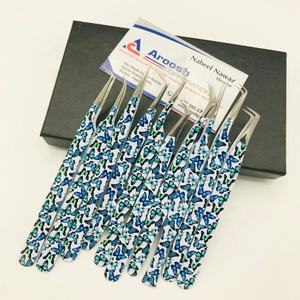 แหนบต่อขนตาปลอมทำจากสเตนเลสคุณภาพสูงพิมพ์ลายบัตเตอร์ฟลายปลายแหลมออกแบบโลโก้ได้ตามต้องการ - Product Image 2