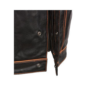 Chaleco de cuero genuino para motocicleta con el mejor diseño - Product Image 3