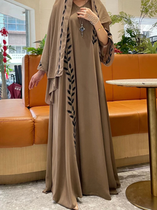 Khimar Modeste Automne Hiver Tricoté Fermé Haute Qualité Grande Taille Manches Longues Vêtement Islamique Femme Élégant Abaya - Product Image 6