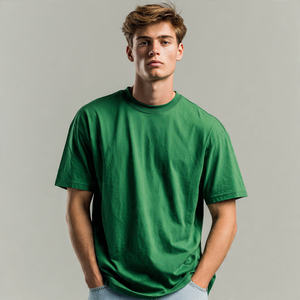 Camiseta de Verano Extra Grande para Hombre, Ligera, de Manga Corta, Cuello Redondo, Hombros Caídos, 100% Algodón Tejido - Product Image 4