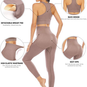 Ropa deportiva de tela más popular, conjuntos de entrenamiento para mujeres, transpirable, el mejor producto, ropa de gimnasio, conjuntos para mujeres - Product Image 2