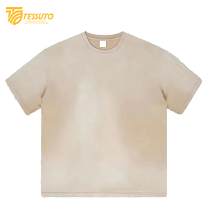 Diseño de moda Tie Dye camiseta Sun Faded Wash ropa de calle de gran tamaño 100% algodón orgánico Crop Length camisetas para hombres a granel - Product Image 4