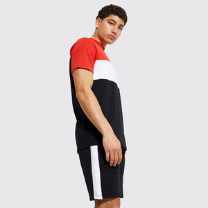 Panel Work Block Style Summer Sets T <b>Shirts</b> & Shorts Set <b>Men's</b> Clothing Track Suits <b>Men</b> Sets With Custom Design - Product Image 6