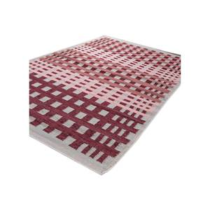 พรมลายเรขาคณิตสีแดงและสีส้ม ทอแบบแบน ทำจากขนสัตว์และใยวิสโคส รุ่น Adwv-13068 สำหรับใช้ในบ้าน - Product Image 2