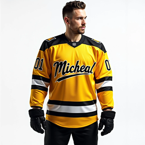 เสื้อเจอร์ซีย์เล่นกีฬาแบบเย็บตะเข็บผ้าชิ้นเดียวเสื้อฮอกกี้น้ำแข็ง - Product Image 4