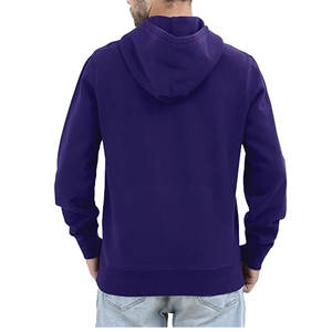 Dark <b>Purple</b> Color <b>Men</b> Pullover Regular Fit Hoodie Fleece Cotton Classic Quality Heavyweight Winter Streetwear Hot Sale Hoodies - Product Image 3