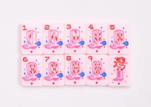 Logo impreso Lucite American Mah Jong Set Juego de viaje de una sola capa Juegos de Mahjong personalizados de acrílico de lujo - Product Image 4