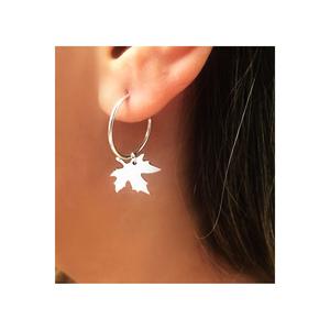 925 Sterling Silver <b>Fine</b> Dangle Bell Leaf <b>Earrings</b> Elegant and Stylish Jewelry Made in TR - Product Image 1