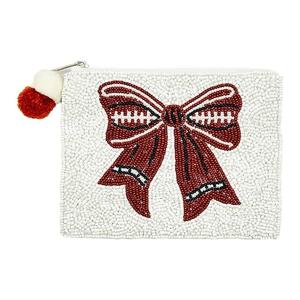 Pochette de sport personnalisée avec fermeture éclair, logo d'équipe universitaire, perles de verre, chaîne, structure robuste et légère, fabrication artisanale, écologique - Product Image 2