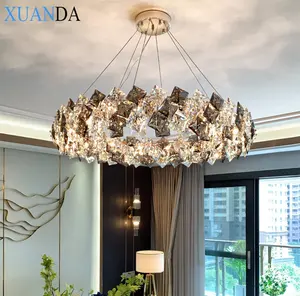 creative fashion luxury design pendant light crystal chandelier light k9 crystal light for living room bedroom decor