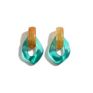 Boucles d'oreilles en résine époxy respectueuse de l'environnement, nouveauté de grande qualité, taille personnalisée, boucles d'oreilles en résine époxy, vêtements de fête pour filles d'occasion - Product Image 1