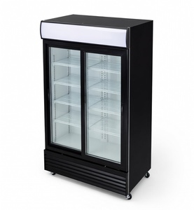 Refrigerador Comercial con Puerta Doble Corredera de Vidrio, Exhibidor Vertical de Bebidas con Iluminación LED de Alto Lumen - Product Image 2