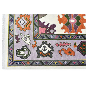 Ensemble de tapis en laine néo-zélandaise moderne et confortable fait à la main motif floral soutenu en latex pour tous les styles de maison ensembles de tapis de qualité fine - Product Image 4