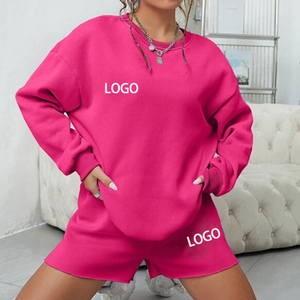 ชุดวอร์มสั้นสำหรับผู้หญิงชุดวอร์มและกางเกงขาสั้นออกแบบโลโก้ได้ตามต้องการ - Product Image 6