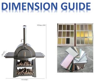 <span class=keywords><strong>Four</strong></span> à pizza portable moderne et luxueux, conception à chauffage rapide, acier inoxydable, barbecue au charbon de bois, <span class=keywords><strong>pierre</strong></span> céramique, pizzeria à domicile, jardin - Product Image 2