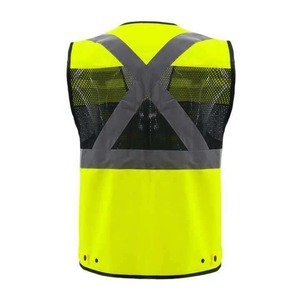 Chaleco de Seguridad de Trabajo Antibacteriano con Certificación CE, Reflectante de Alta Visibilidad, 100% Poliéster, para Hombre, Construcción, Personalizable - Product Image 3