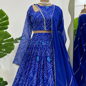Belle tenue de mariage d'hiver Lehenga Choli avec fil et séquence pour les fêtes - Product Image 1