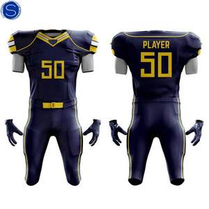 Uniforme de football américain Design personnalisé Coton respirant Plus Coupe parfaite Adultes Unisex XL - Product Image 5