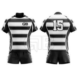 Tenue de sport unisexe personnalisable en polyester 100 % écologique de qualité supérieure, uniforme de rugby respirant pour adultes – Meilleures ventes - Product Image 1