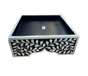 Nuevo soporte de madera para cumpleaños y pastel de bodas de la mejor calidad de lujo de India, herramienta de resina con incrustaciones de perlas madre - Product Image 4