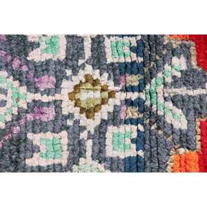 Vintage Rug, 2.6x9.6 ft <b>Runner</b> Rug, <b>Red</b> Blue Herki Wool Rug - Product Image 5