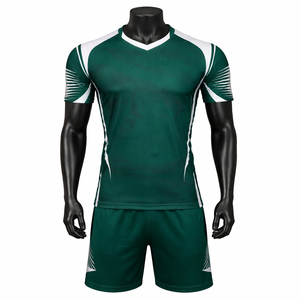 Conjunto de Uniforme de Voleibol Personalizado para Hombre, Camiseta y Pantalones Cortos con Cuello en V, Tejido Elástico Transpirable de Secado Rápido, Sublimación para Equipo - Product Image 1