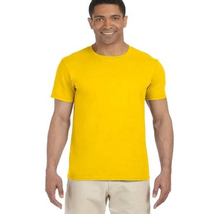 T-shirt à col rond en coton pour homme avec logo imprimé à l'avant et à l'arrière de coupe régulière Marque privée T-shirt à manches courtes Ringer T Shirt - Product Image 3