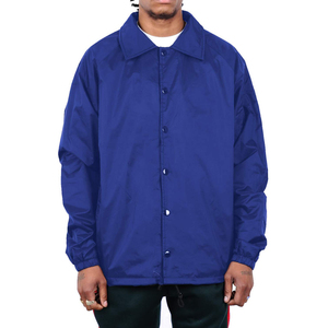 Nylon Coaches <b>Jackets</b> <b>Light</b> Weight Simple Custom Logo windbreak Button up Winter <b>Jacket</b> for <b>Men</b> Pockets Stand OEM Service - Product Image 1