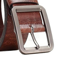 Set Hadiah Sabuk Kulit Hitam dan Dompet Pria dengan Gesper Logam Kustom, Gaya Kasual, Kulit Sapi Berkualitas Tinggi MAIZO IMPEX MI-1305