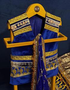 Robe de mariée ethnique pashtun traditionnelle vintage faite à la main avec veste, longueur au sol, manches longues, tissu personnalisable - Product Image 3