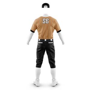 Camisetas de béisbol de tela de malla de poliéster personalizadas para jóvenes, ropa deportiva de diseño rayado liso, conjuntos de uniformes de béisbol con logotipo personalizado - Product Image 5