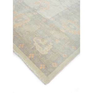 Tapis en laine noué à la main Aalam, gris et noir, technique de tissage plat, pour salon, tapis en jute pour couloir - Pae-788 - Product Image 2