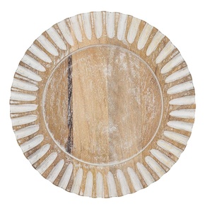 จานชาร์จไม้ที่วางอาหารจานไม้สีไม้เข้มสำหรับใช้ในบ้านและห้องครัว - Product Image 6