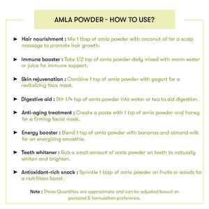 Poudre d'Amla (groseille à maquereau) Produit multi-usages pour les soins et le coiffage des cheveux - Product Image 3